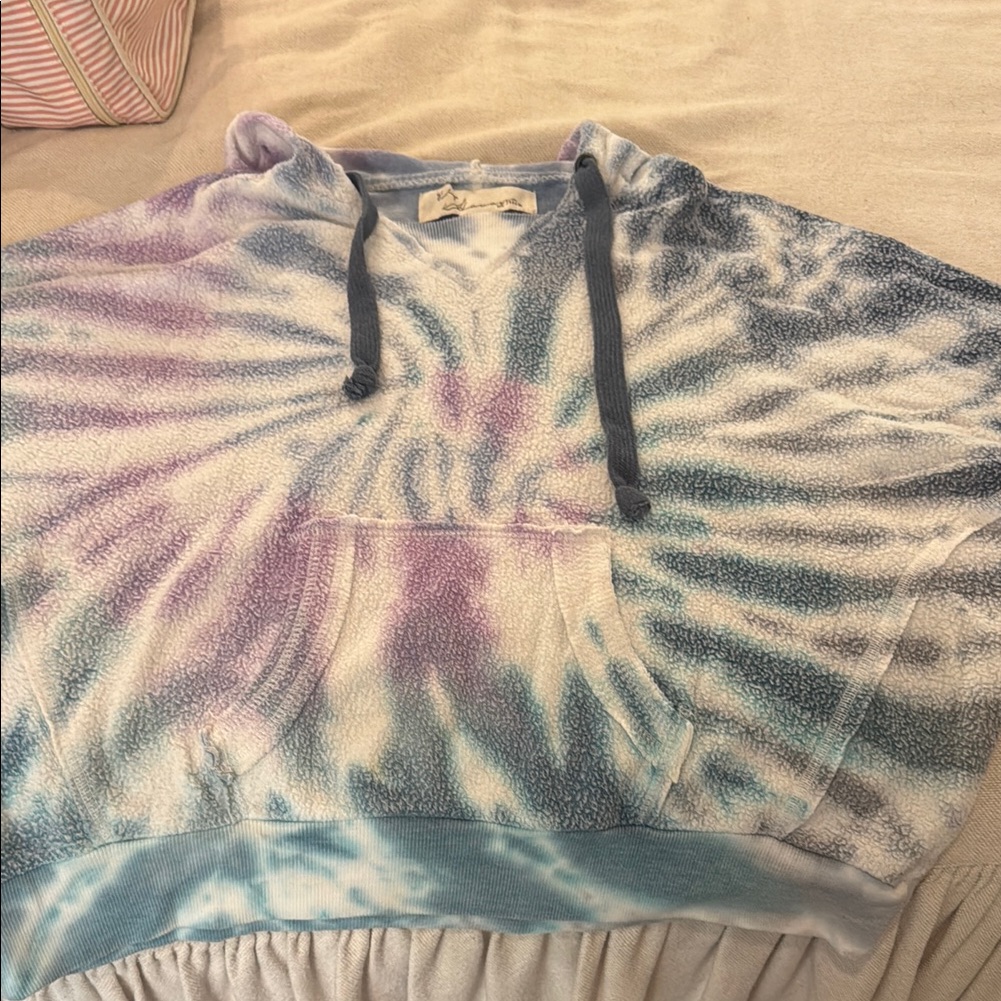Vintage Havana Blue And White Tie-Dye Top